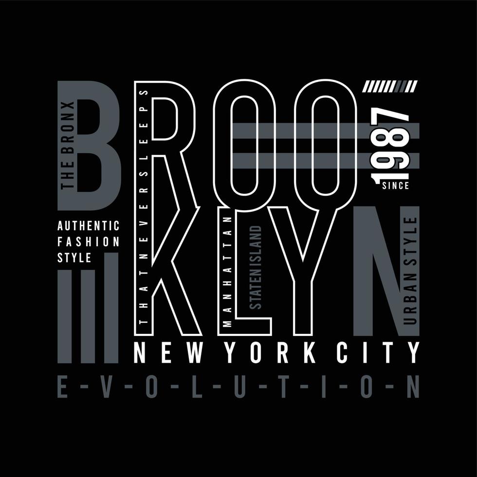 il Bronx brooklyn tipografia per maglietta Stampa vettore