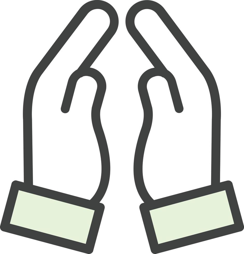 preghiere mani vettore icona design