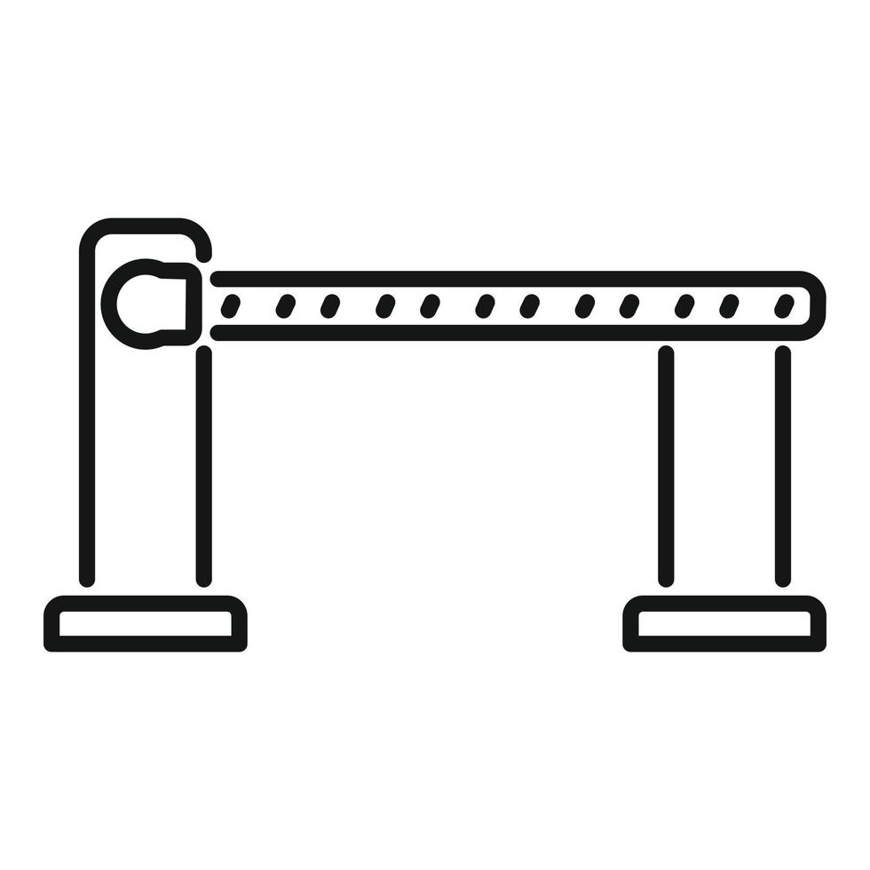 automatico barriera icona schema vettore. treno sicurezza vettore