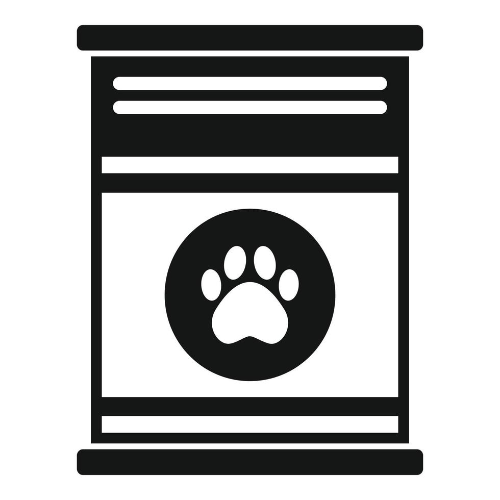 cane lattina può icona semplice vettore. animale alimentazione vettore