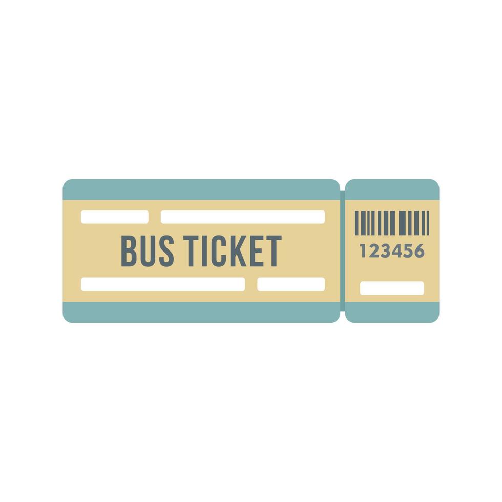 autobus biglietto evento icona piatto isolato vettore