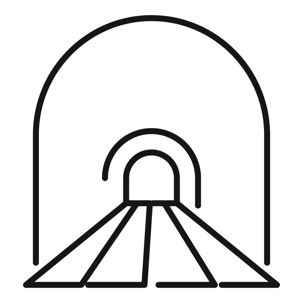 metropolitana tunnel icona schema vettore. strada auto vettore