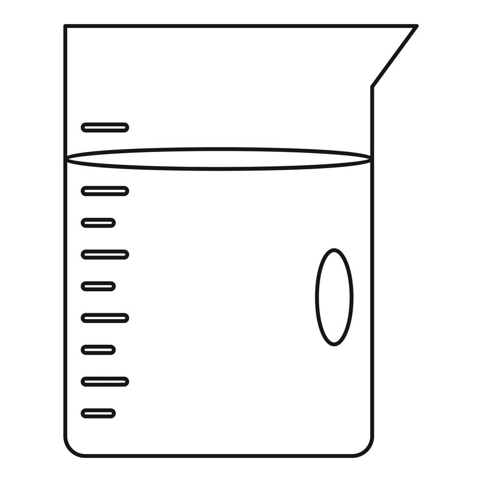 bicchiere vaso icona, schema stile vettore