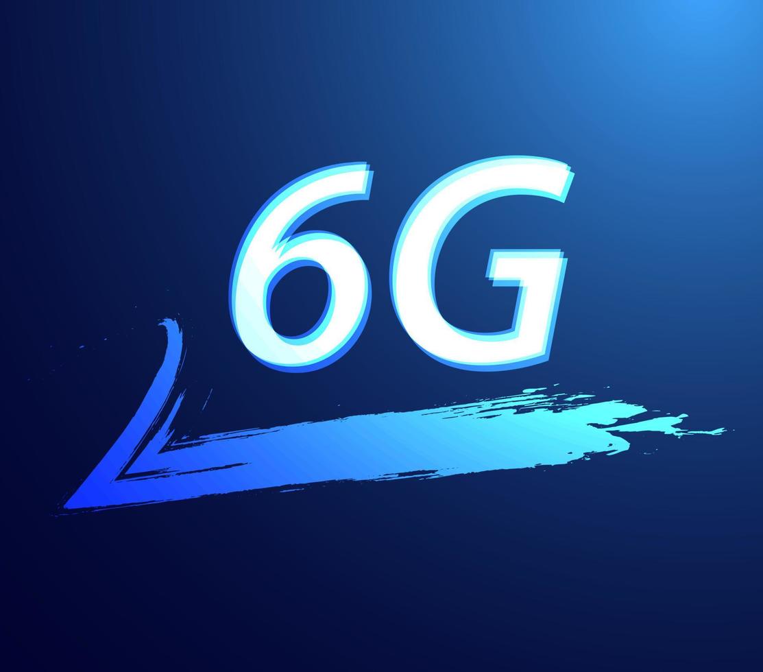 astratto tecnologia digitale futuristico concetto 6g sesto generazione senza fili comunicazione tecnologia Rete connessione alto velocità Internet comunicazione su un' moderno sfondo vettore