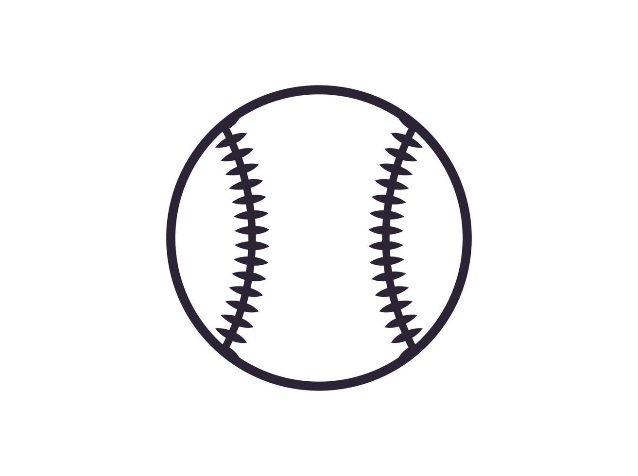 baseball palla avvolto nel bianca pelle e cucito rosso strisce, sport attrezzatura, competetion e torneo piatto vettore illustrazione.