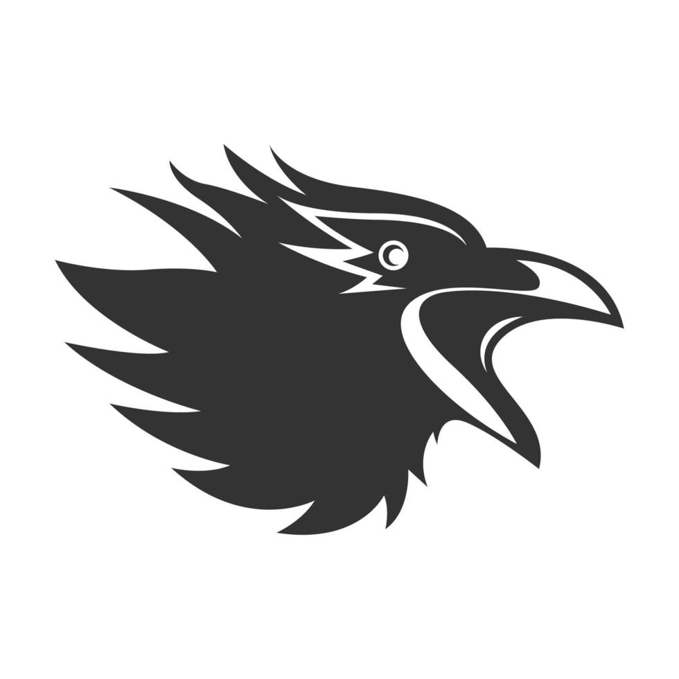 Corvo logo icona design illustrazione vettore