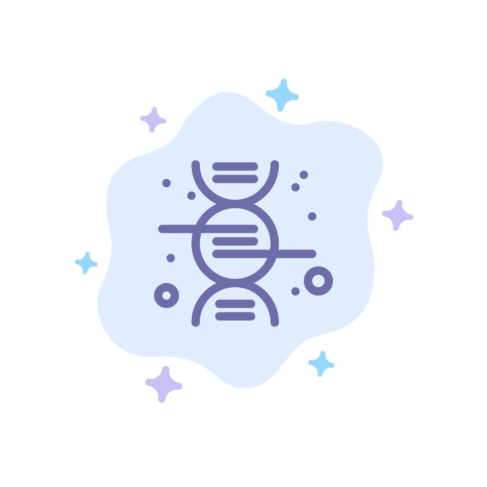 dna ricerca scienza blu icona su astratto nube sfondo vettore