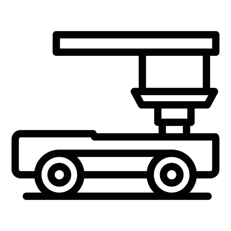 corpo auto stampante icona schema vettore. Stampa industria vettore