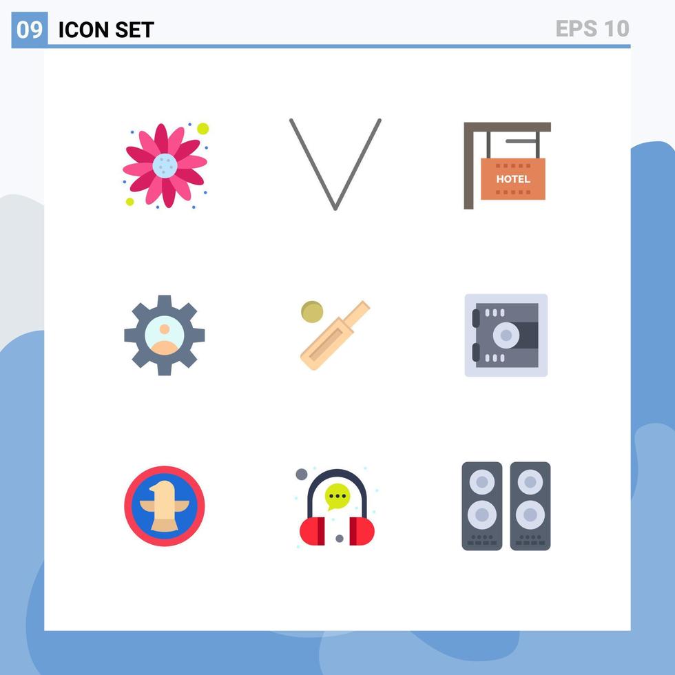 impostato di 9 moderno ui icone simboli segni per cricket palla vacanza Australia profilo modificabile vettore design elementi