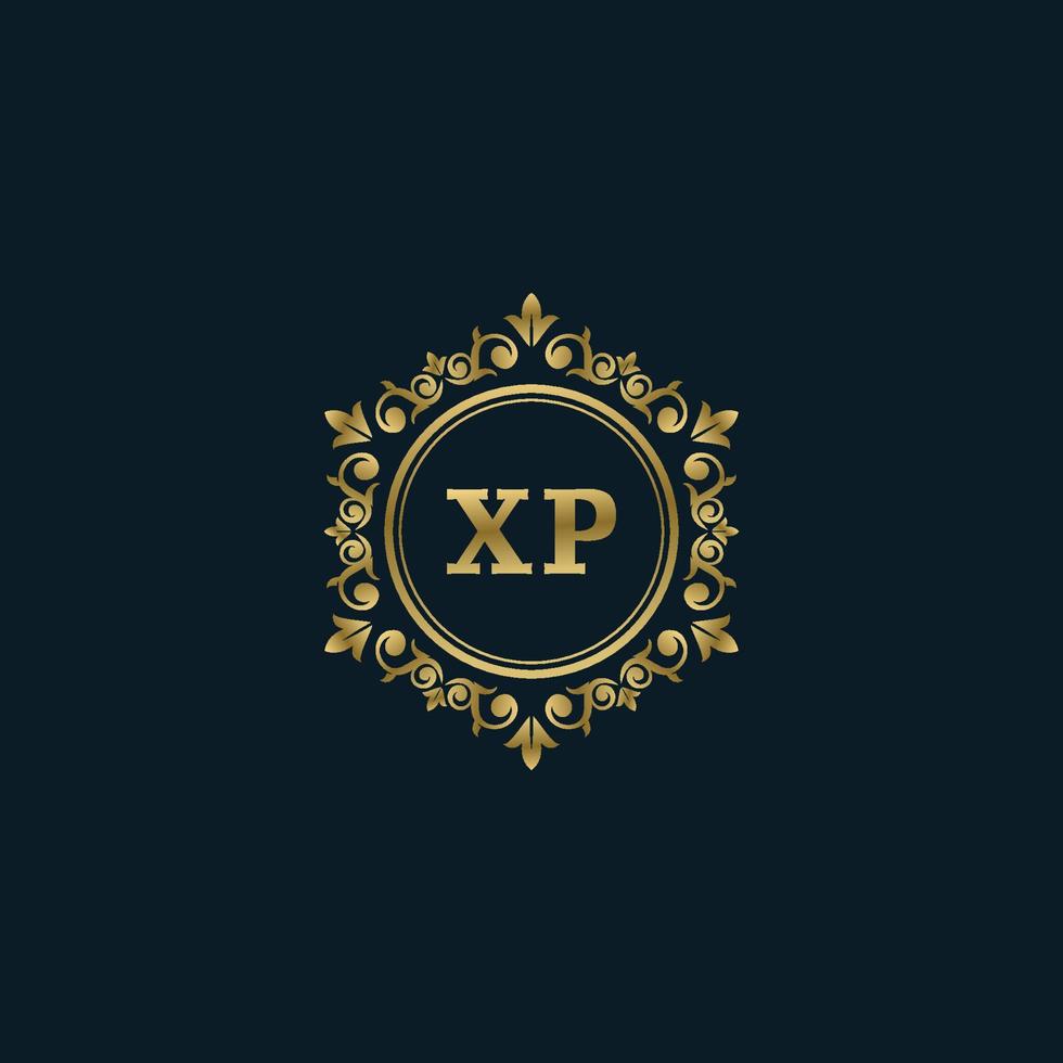 lettera xp logo con lusso oro modello. eleganza logo vettore modello.