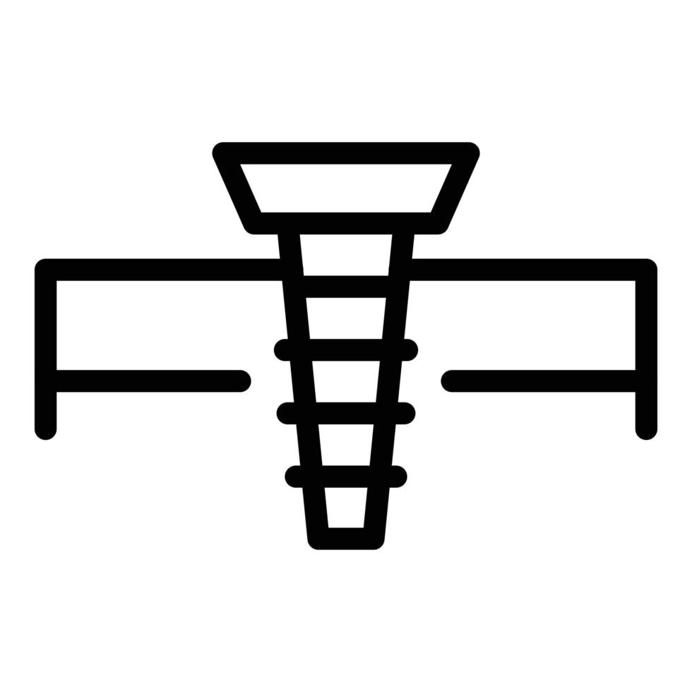 metallo tetto Cacciavite icona schema vettore. superiore opera vettore