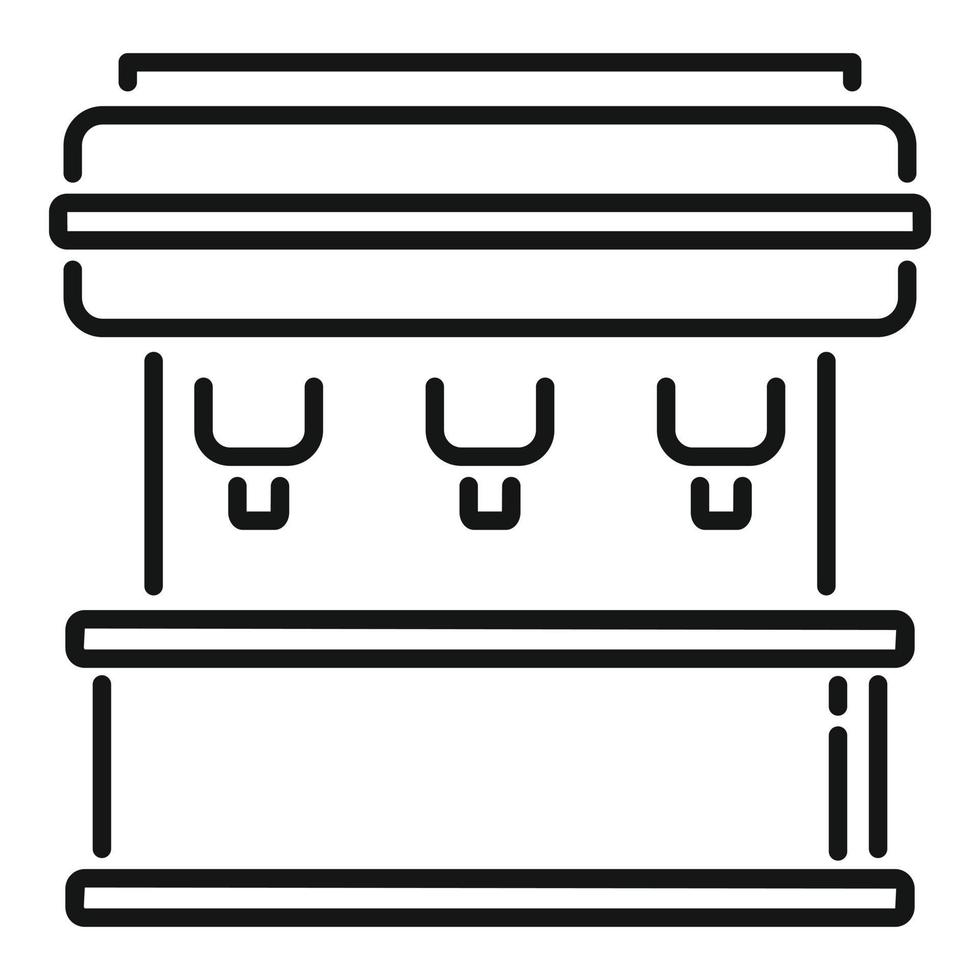 barista caffè macchina icona schema vettore. caffè espresso tazza vettore