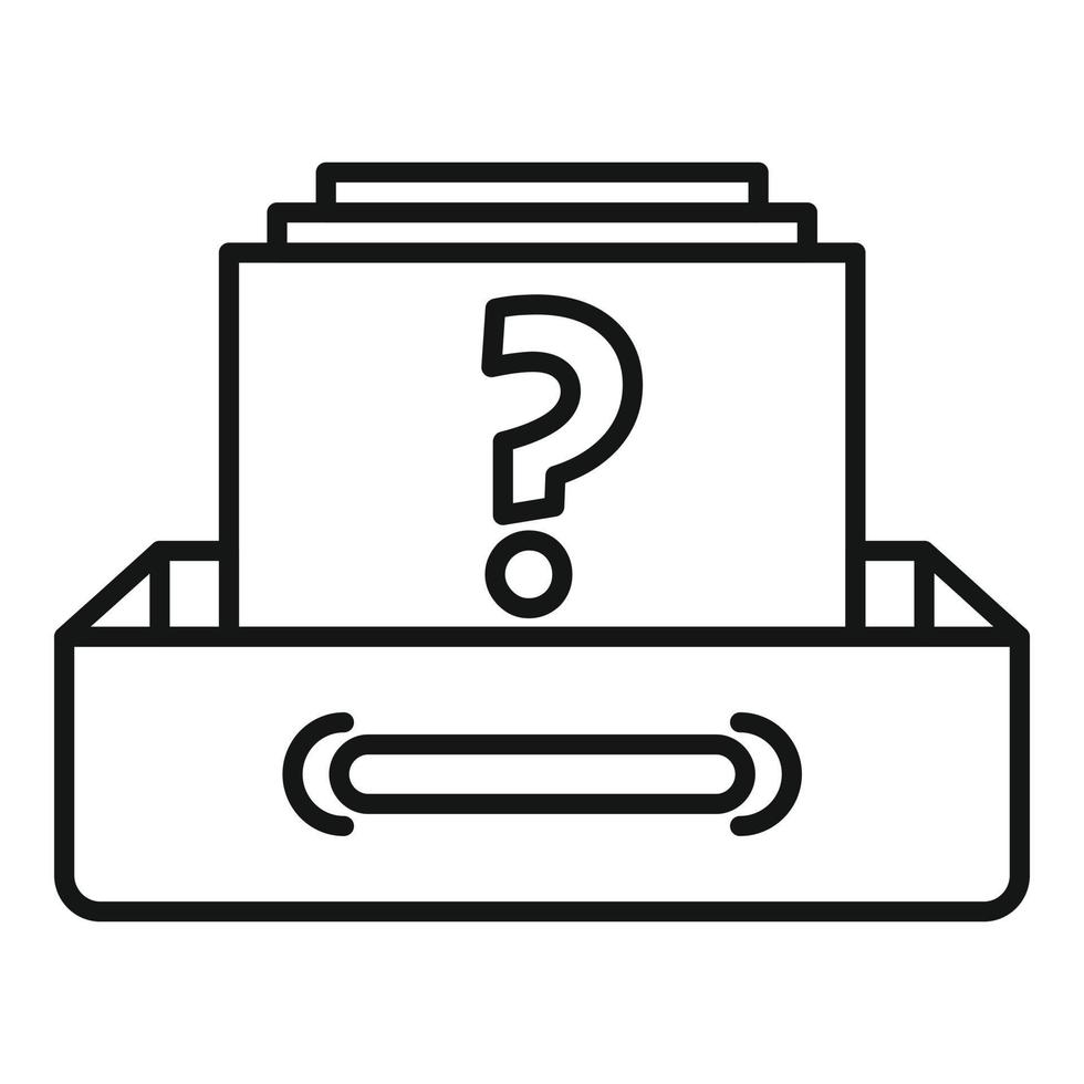 archivio richiesta icona schema vettore. documento informazione vettore