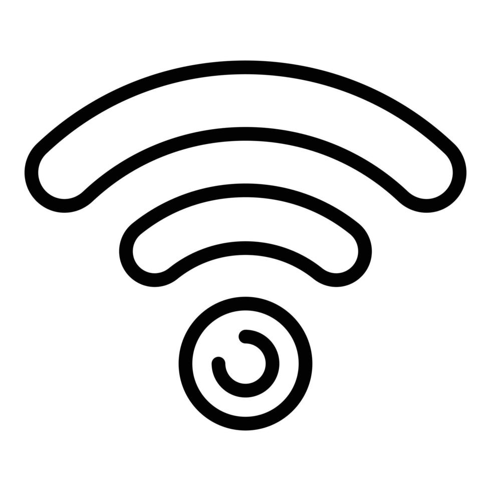 camera Wi-Fi icona schema vettore. letto caffè vettore