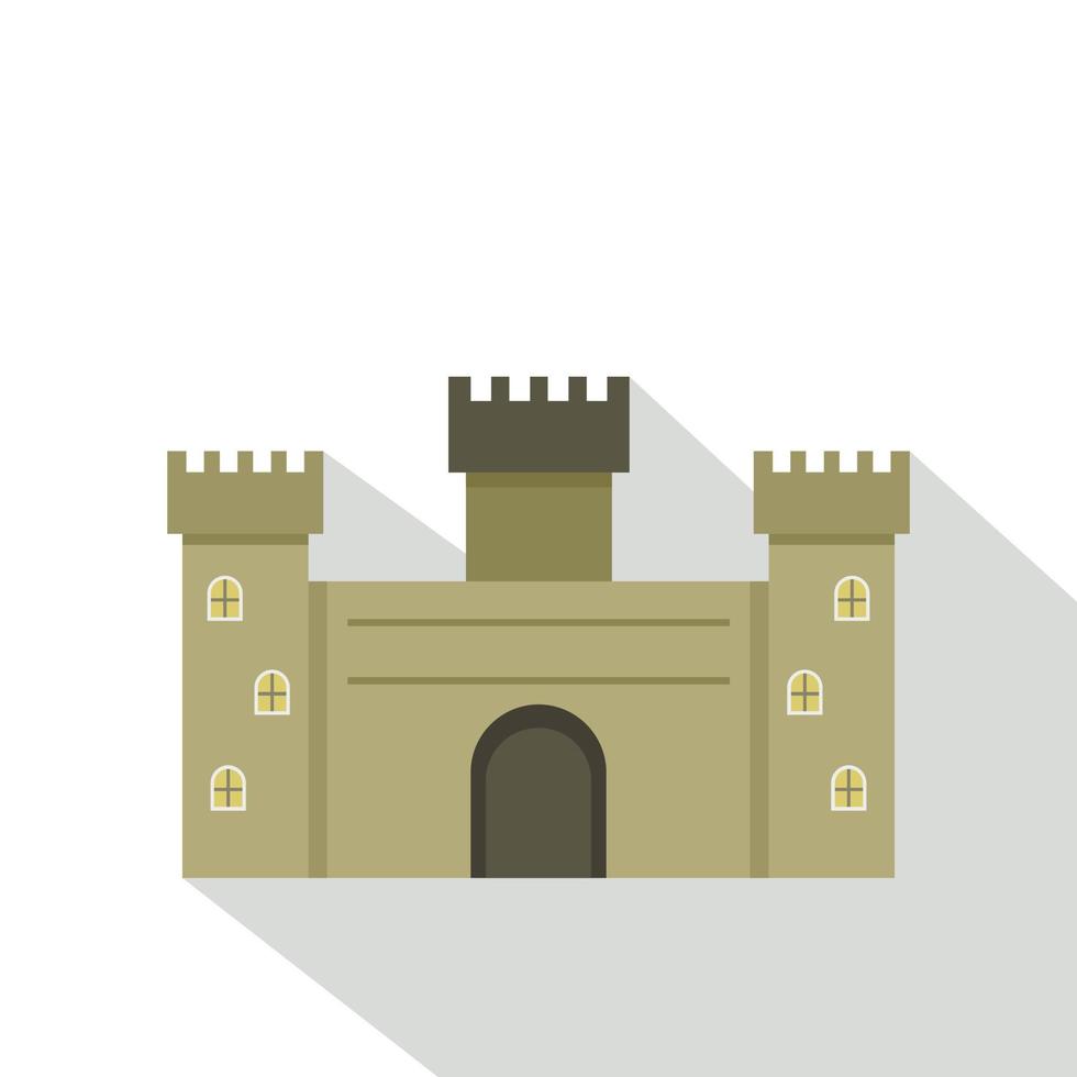 vecchio fortezza torri icona, piatto stile vettore