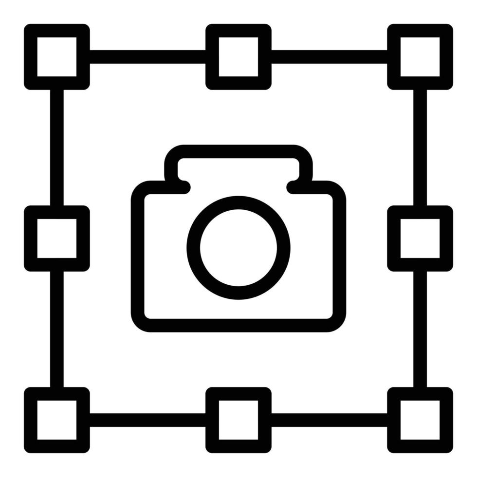 autoscatto telecamera icona schema vettore. immagine dello schermo Camera vettore