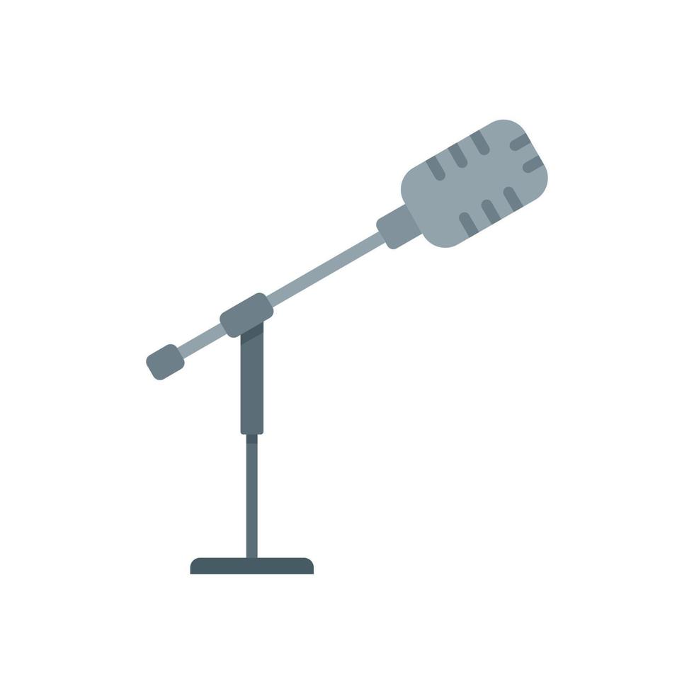 palcoscenico direttore microfono icona piatto isolato vettore