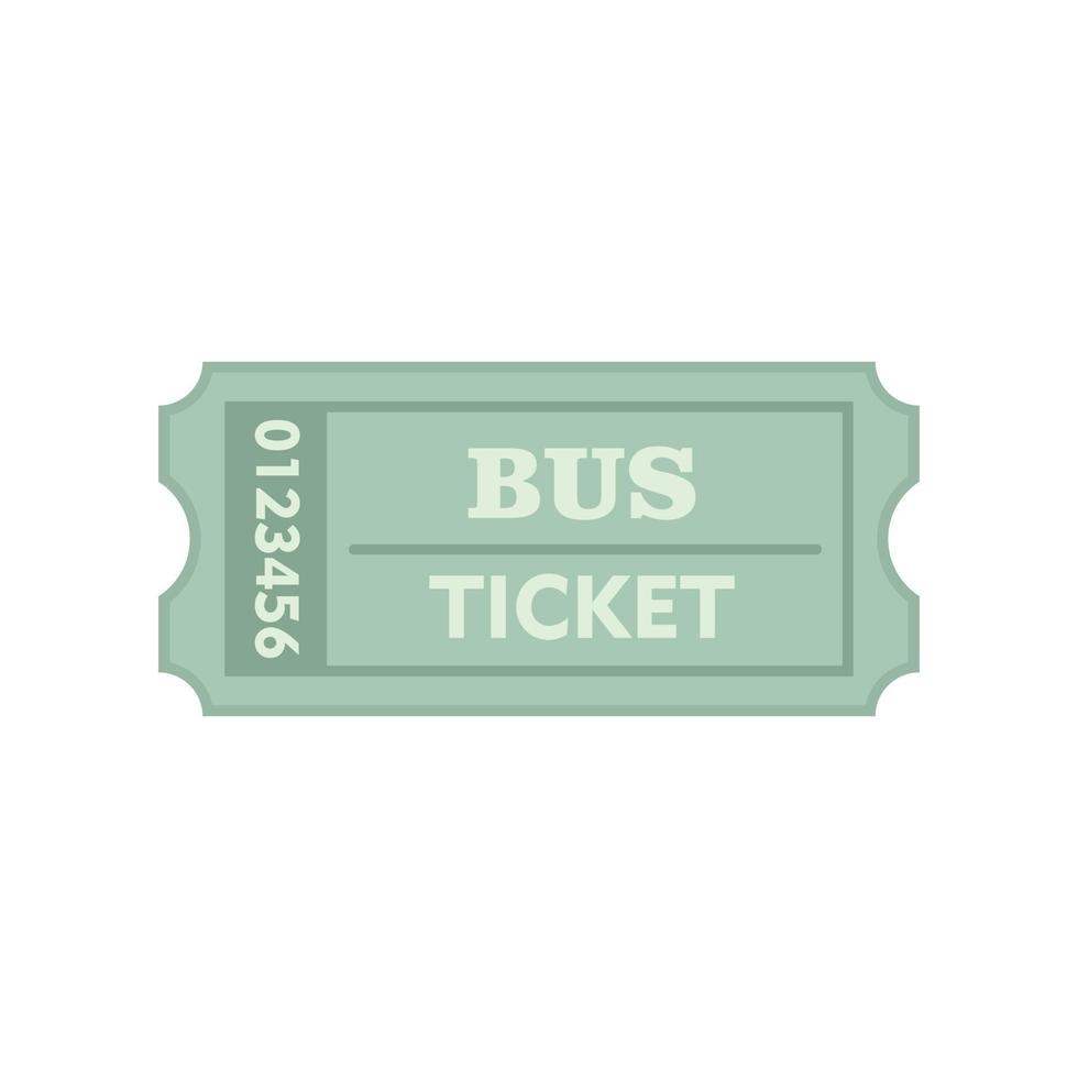 attività commerciale autobus biglietto icona piatto isolato vettore