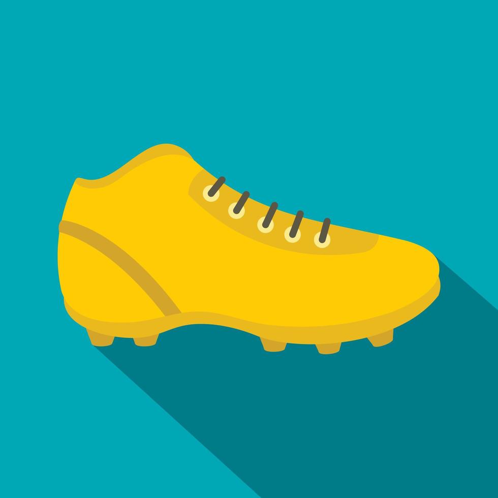 calcio o calcio scarpa icona, piatto stile vettore