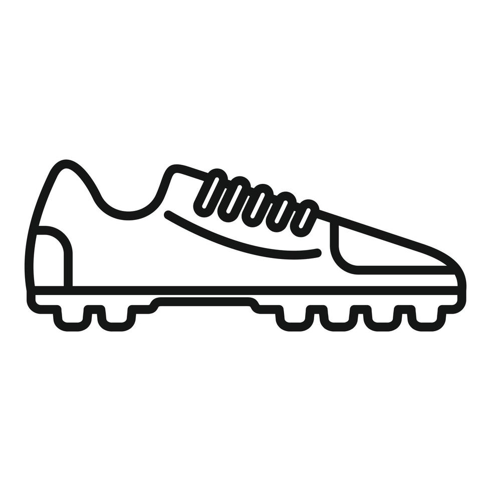 calcio scarpa icona schema vettore. calcio stivale vettore