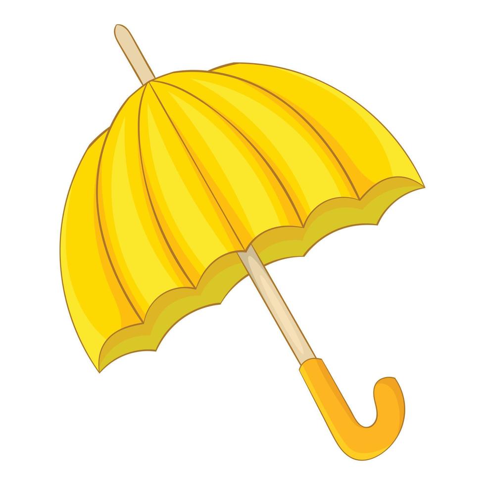 ombrello icona, cartone animato stile vettore