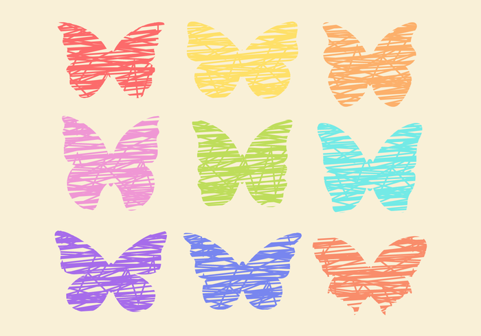 Farfalle colorate gratis vettore