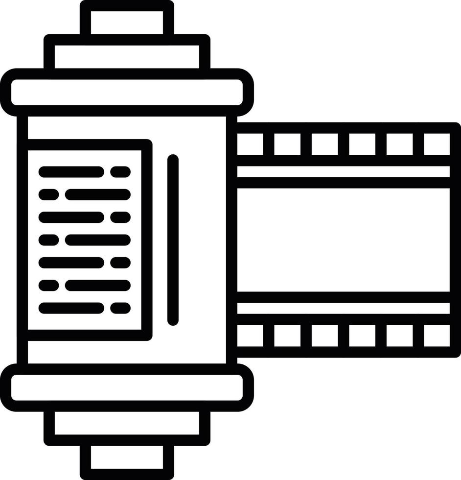 film rotolo creativo icona design vettore