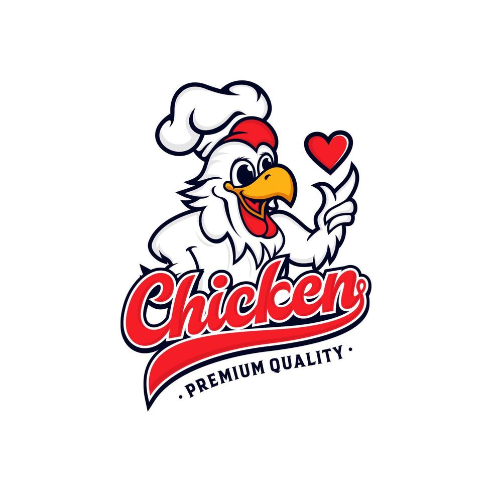 pollo portafortuna logo vettore modello