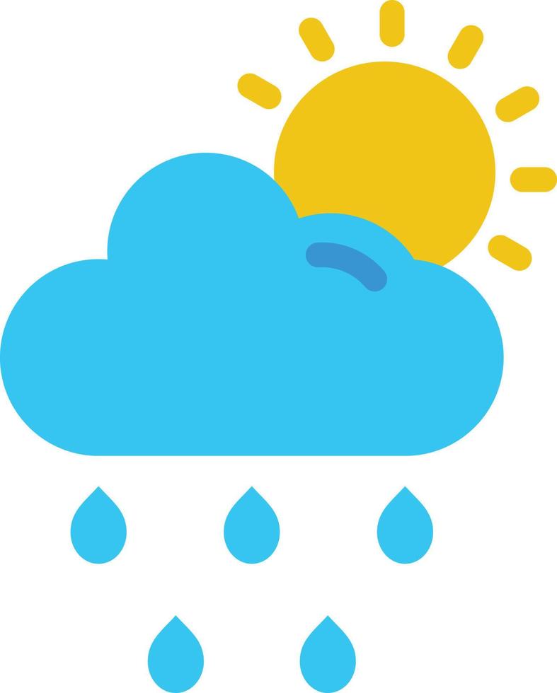 nube sole pioggia vettore icona design