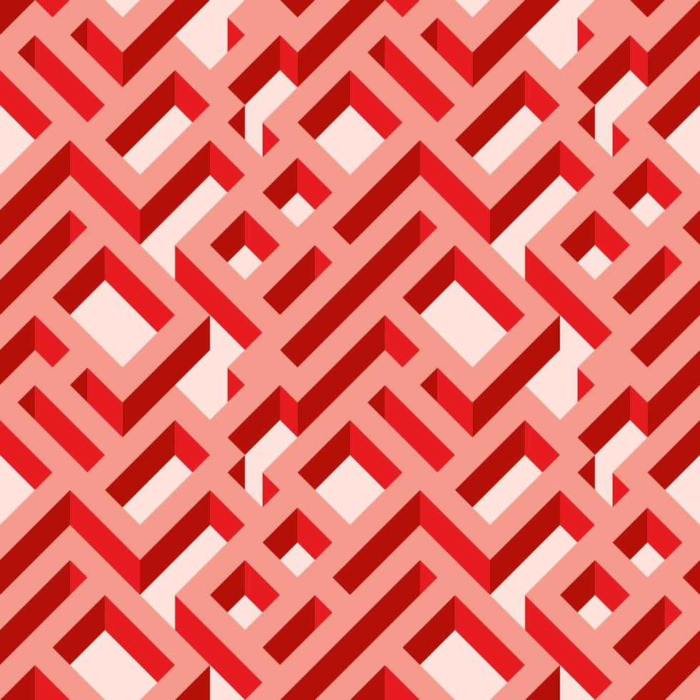 isometrico senza soluzione di continuità labirinto modello. astratto infinito ornamento trama.geometrica astratto sfondo. vettore