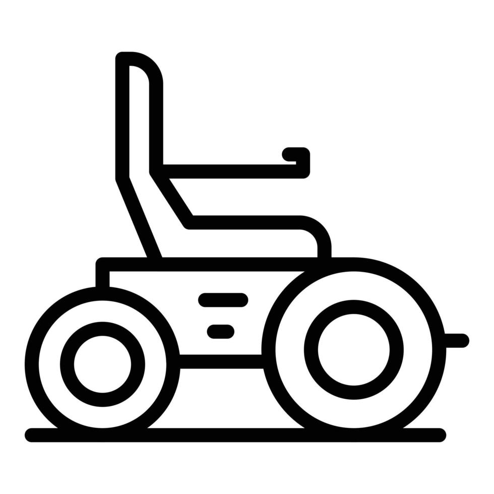 anziano elettrico sedia a rotelle icona schema vettore. scooter sedia vettore