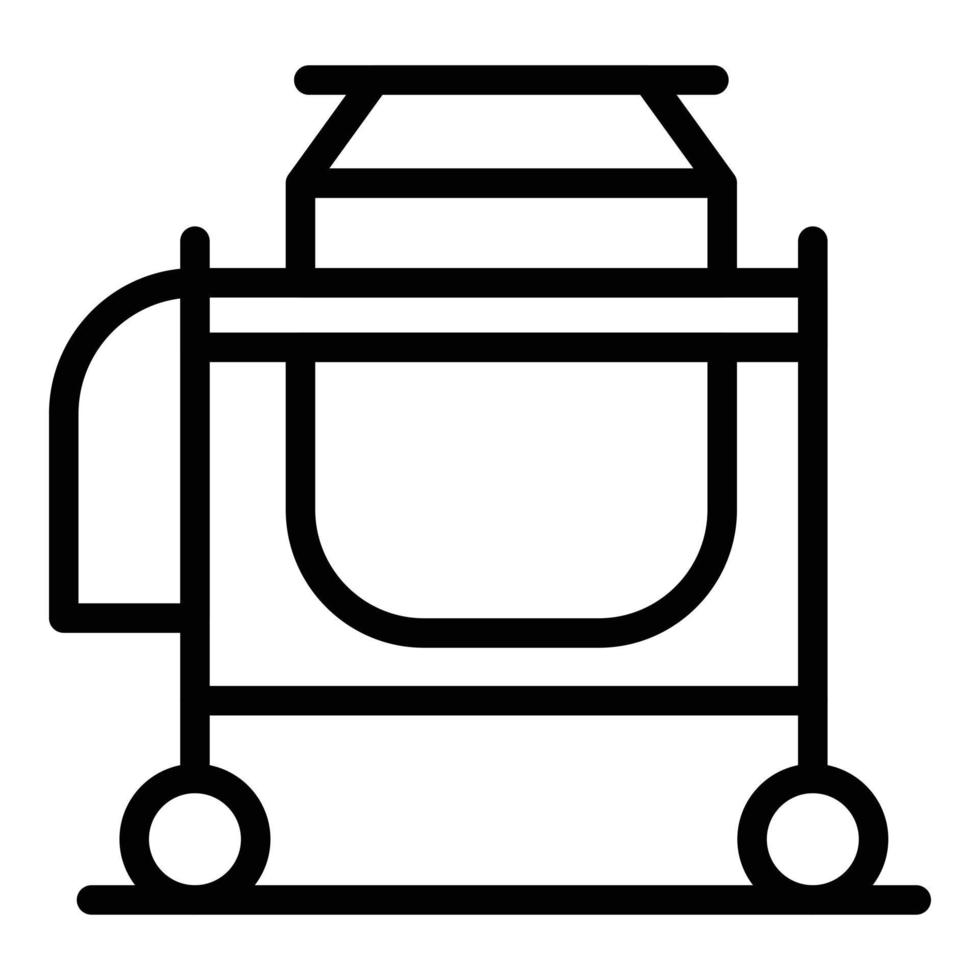 tecnologia miscelatore icona schema vettore. cemento macchina vettore