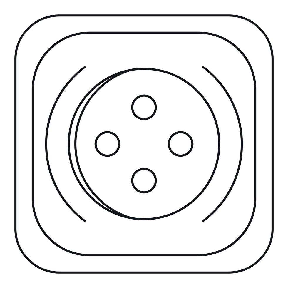 piazza pulsante icona, schema stile vettore