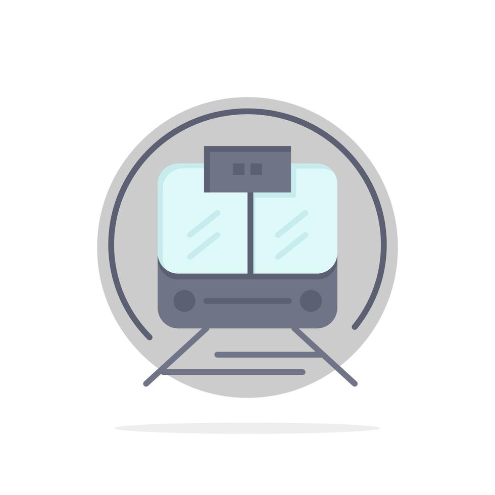 velocità treno trasporto treno pubblico astratto cerchio sfondo piatto colore icona vettore
