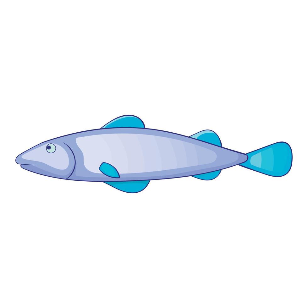 aringa pesce icona, cartone animato stile vettore