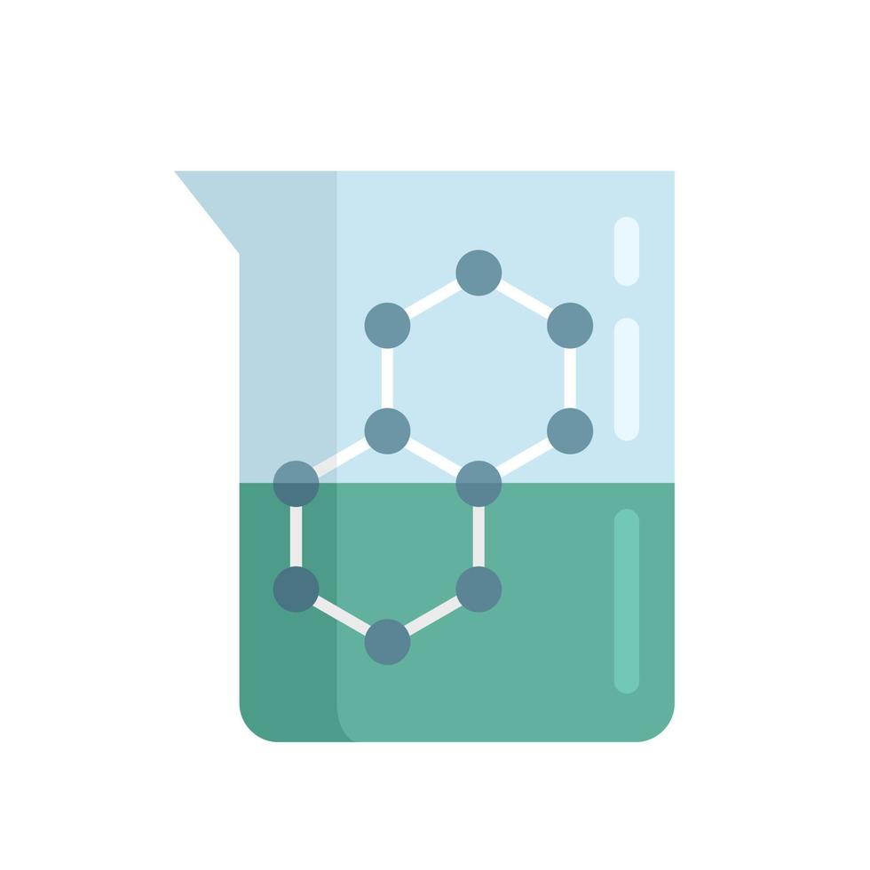 chimica borraccia formula icona piatto isolato vettore