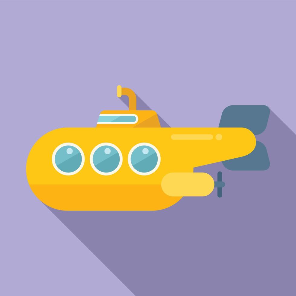 periscopio sottomarino icona piatto vettore. mare barca vettore