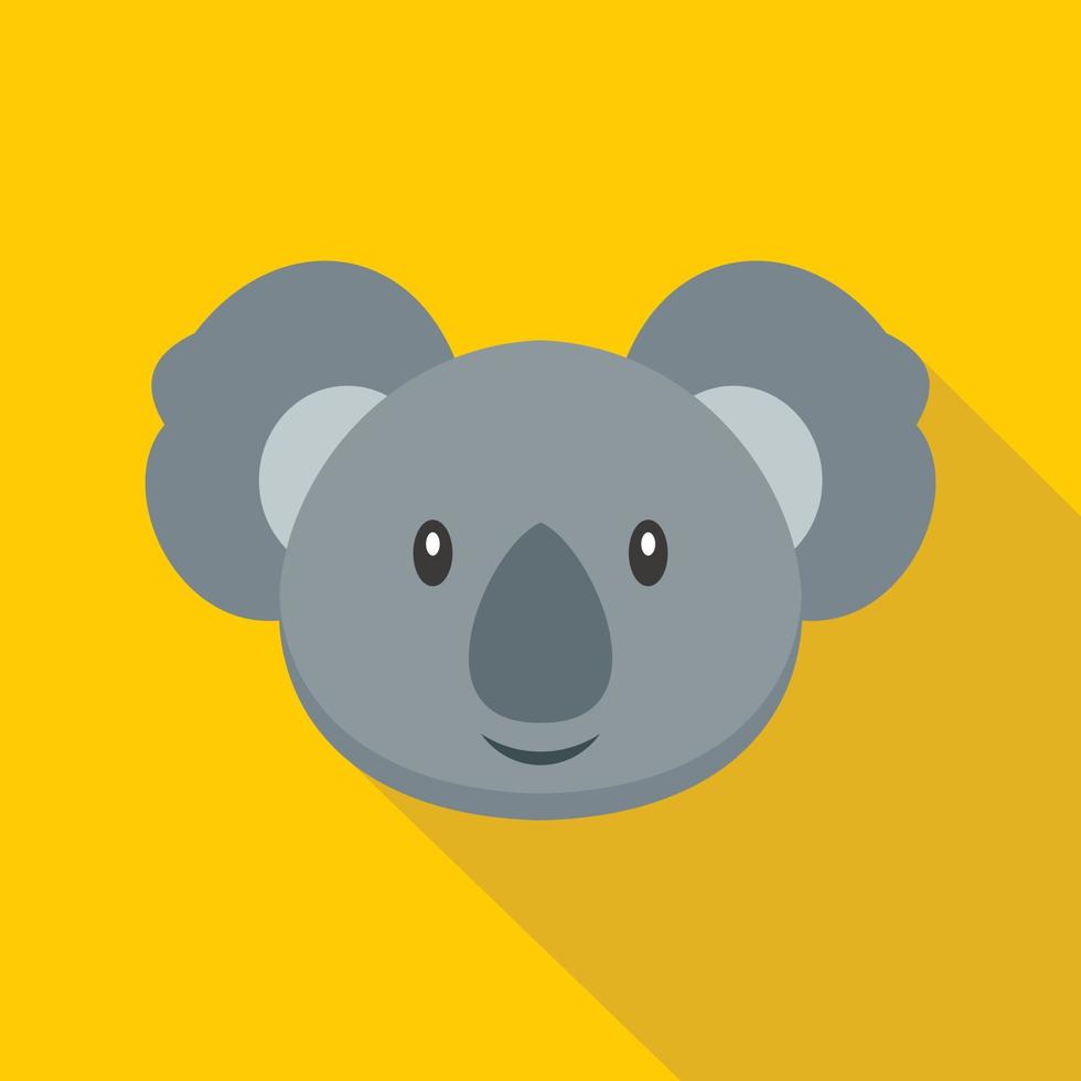 koala icona, piatto stile vettore