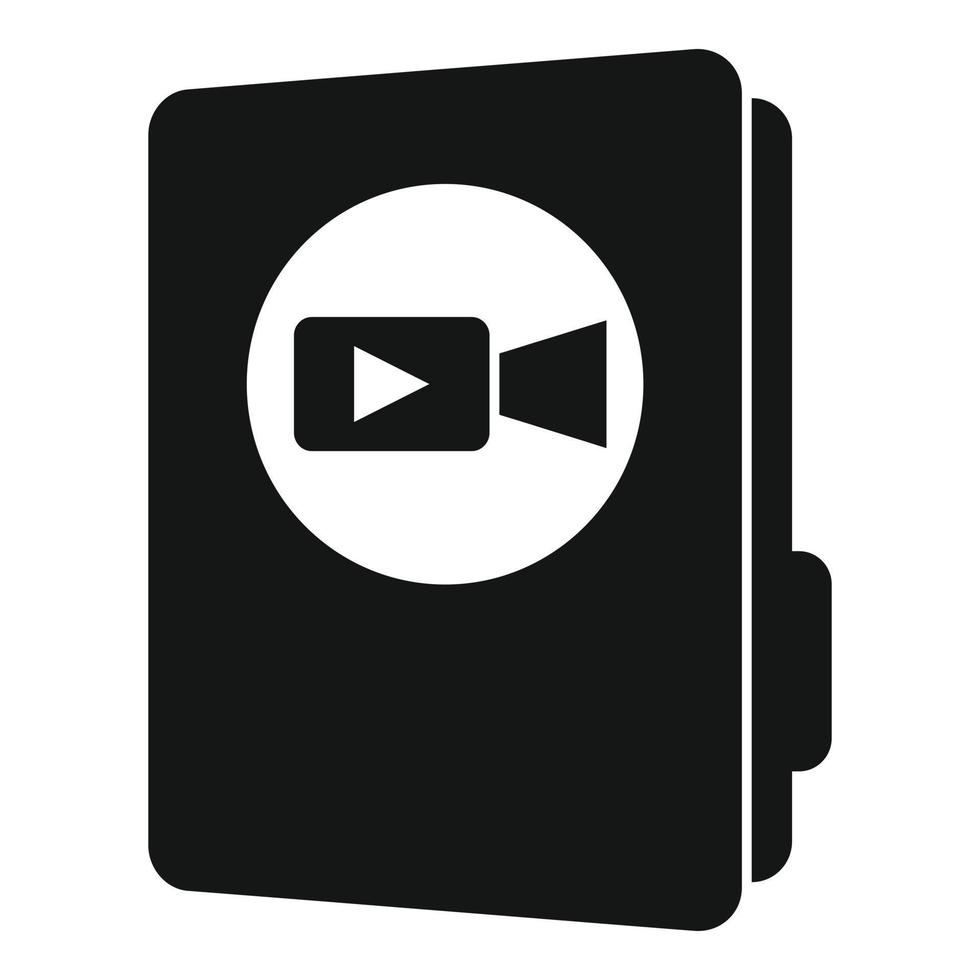 scenario film cartella icona semplice vettore. routine libro vettore
