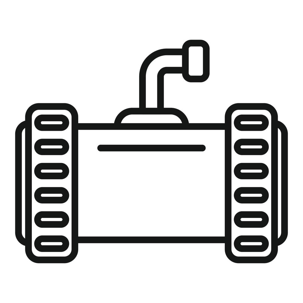 piscina tubo icona schema vettore. acqua costruzione vettore