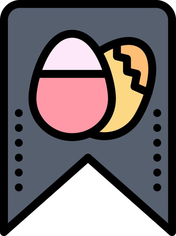 etichetta Pasqua uovo piatto colore icona vettore icona bandiera modello