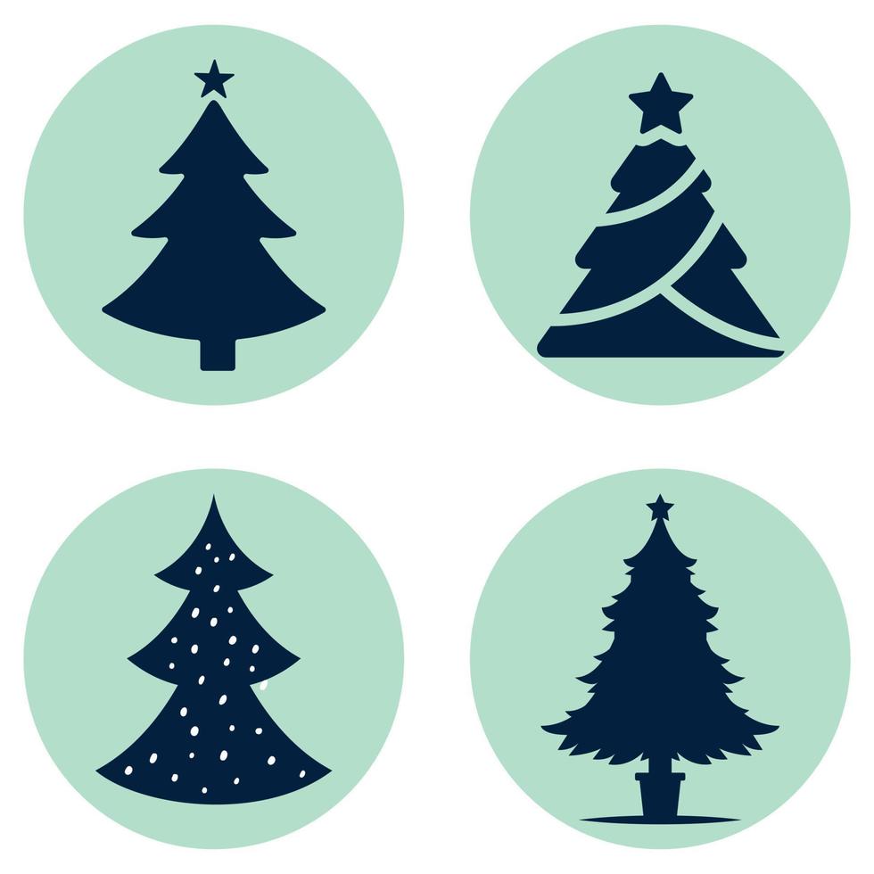 collezione di Natale albero vettore