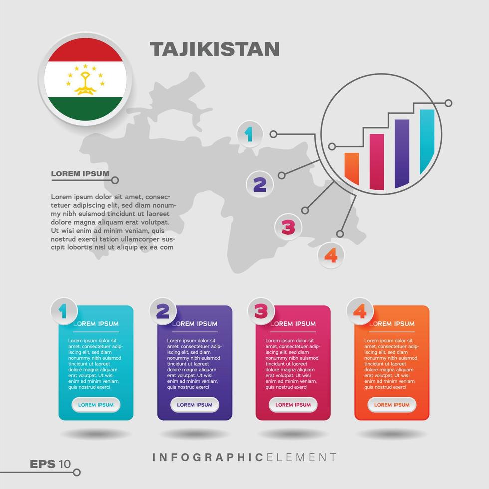 tagikistan grafico Infografica elemento vettore