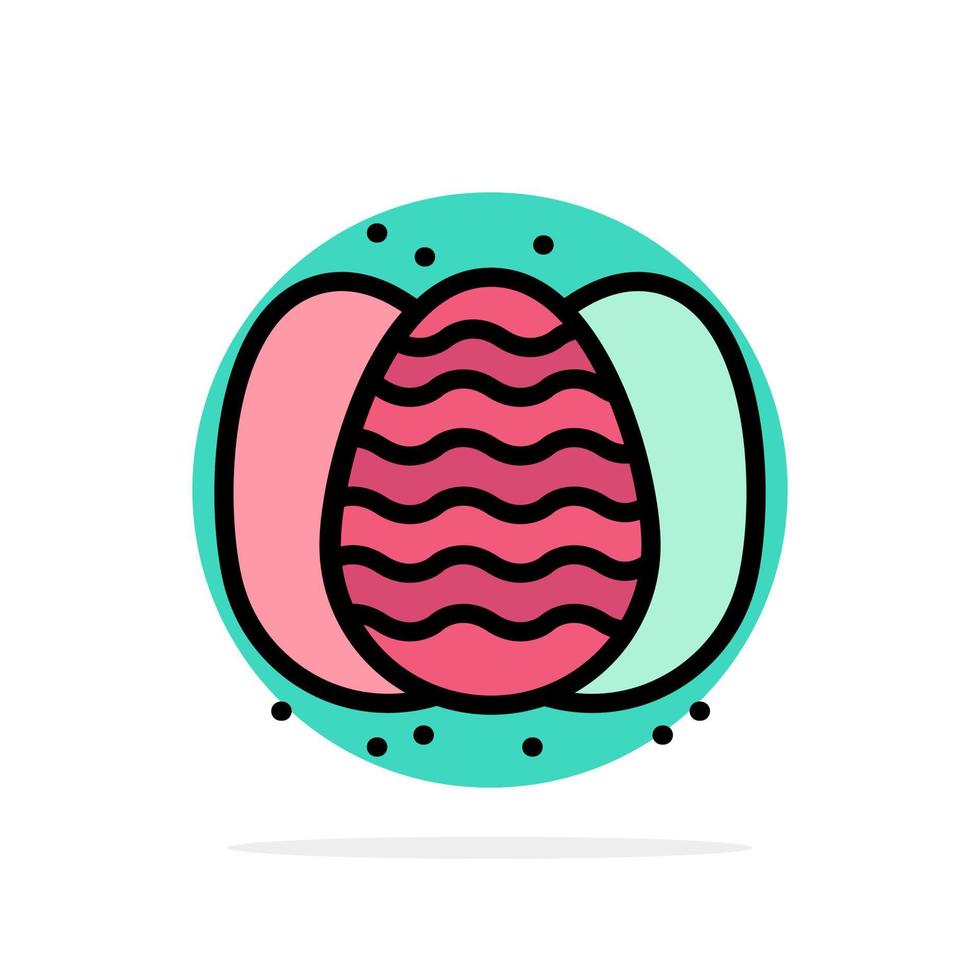 uovo Pasqua coniglio natura astratto cerchio sfondo piatto colore icona vettore