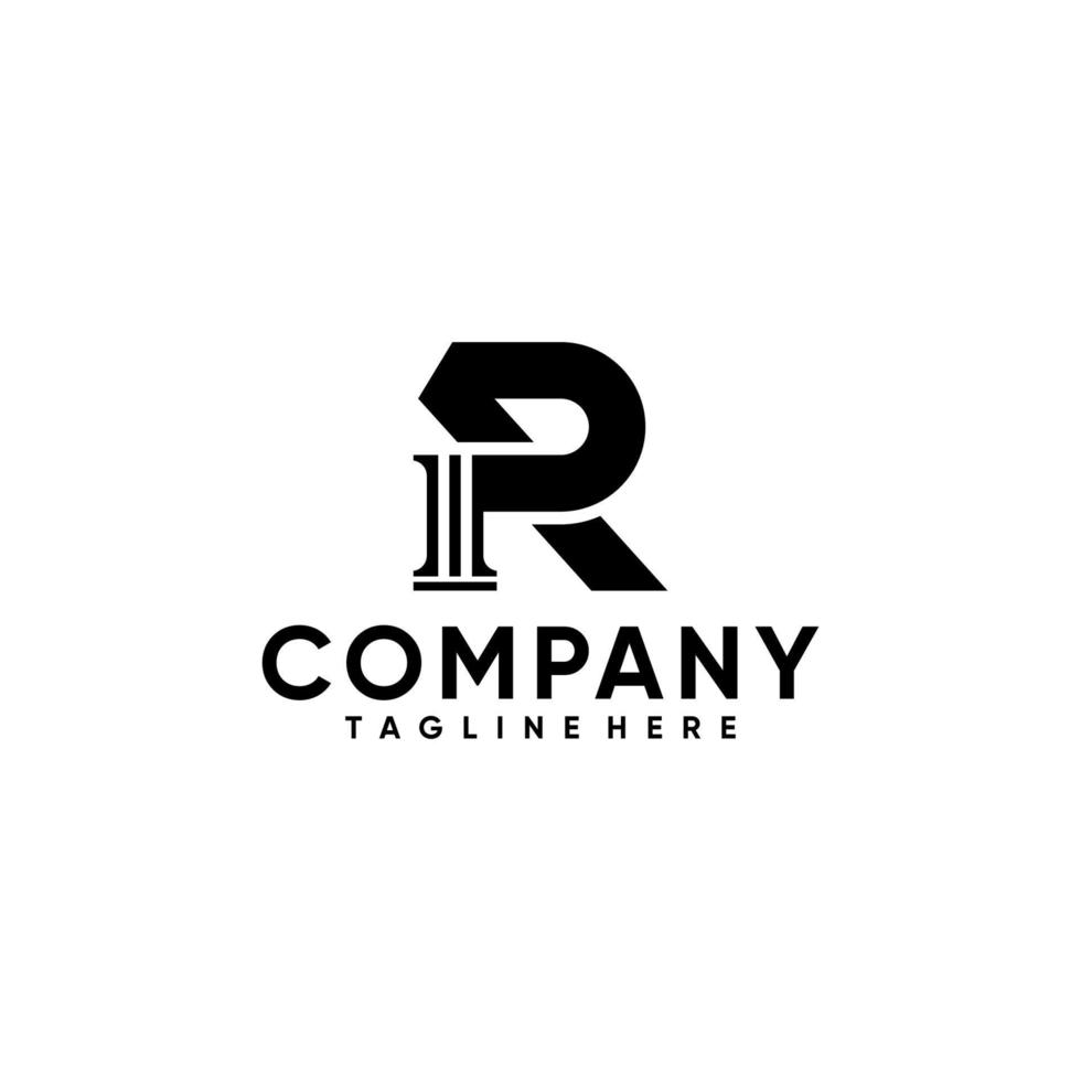 lettera r logo design vettore