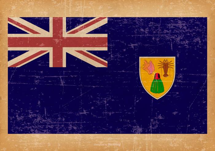 Bandiera del grunge delle isole Turks e Caicos vettore