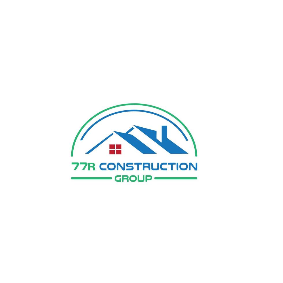 77r costruzione logo modello vettore