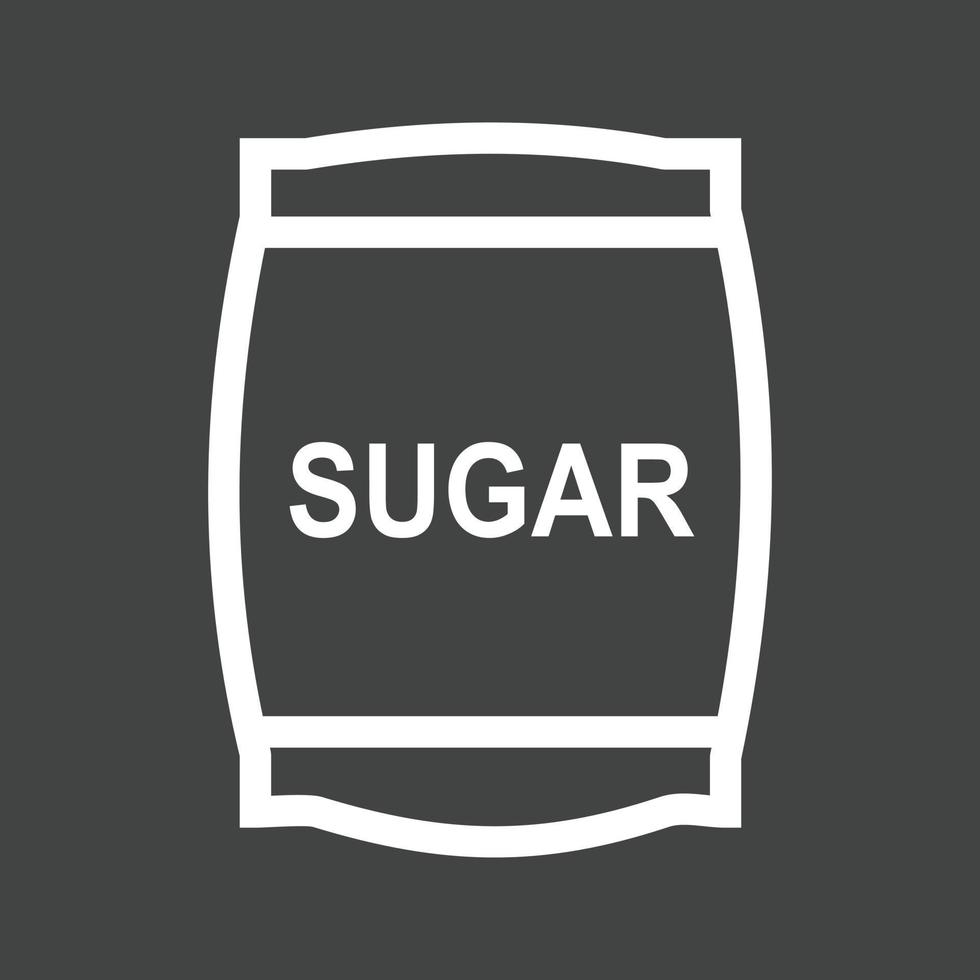 zucchero Borsa linea rovesciato icona vettore