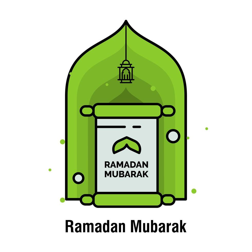 Ramadan kareem concetto bandiera vettore illustrazione