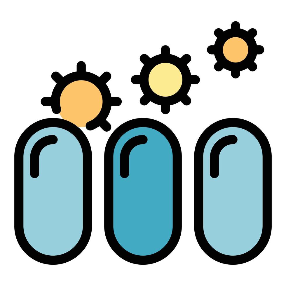 probiotici biologia icona colore schema vettore